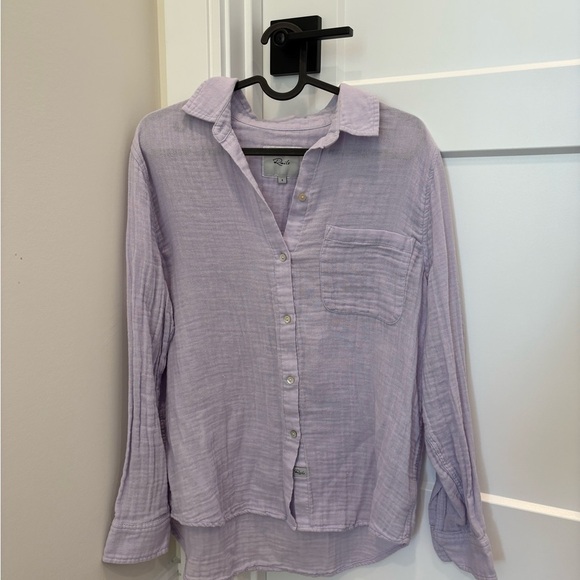 Rails Tops - Rails Lavender Button-Up Shirt